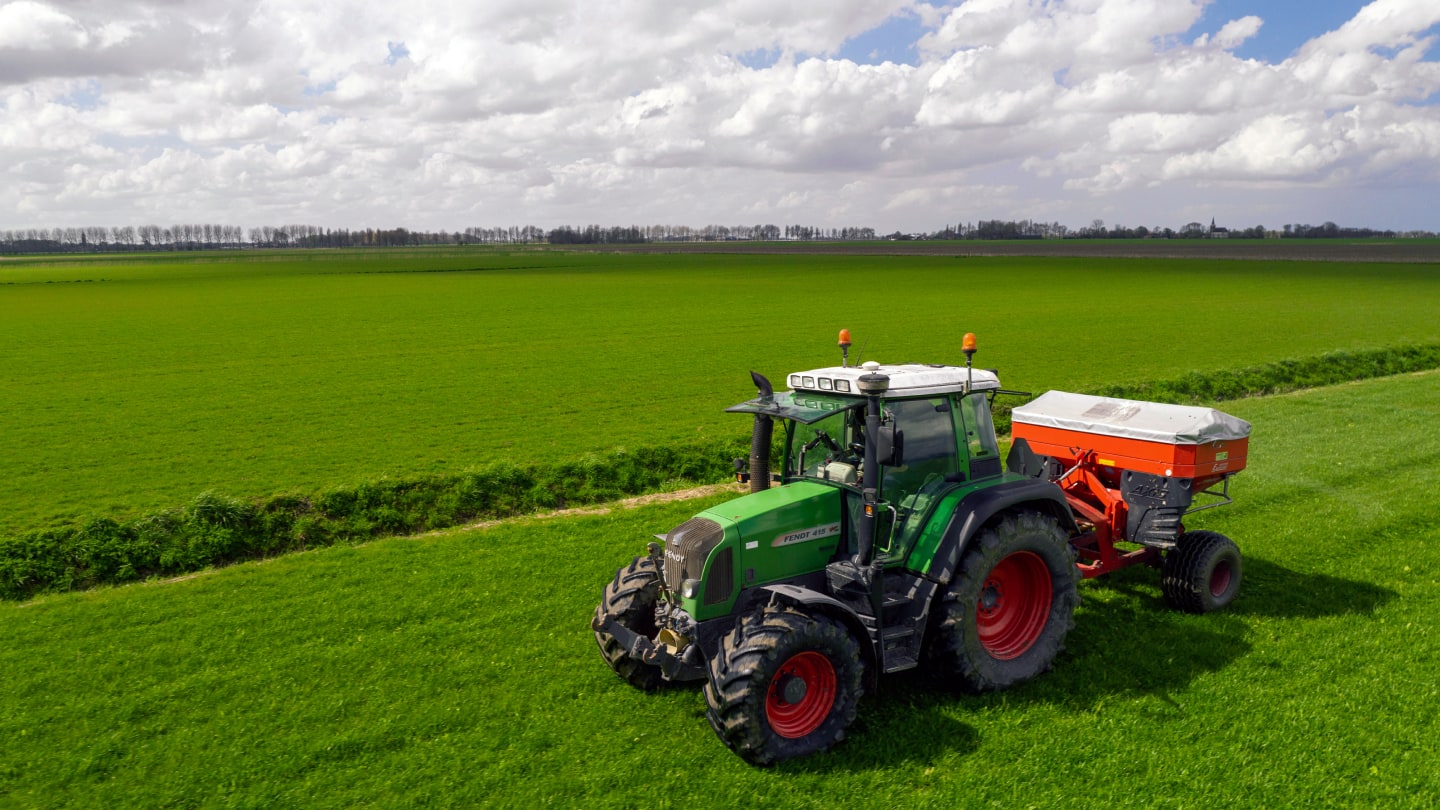 Tractor on the field